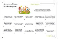 Anagram Clues - Nursery Rhymes