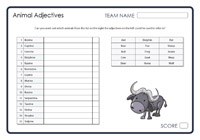 Animal Adjectives