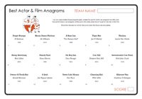 Best Actor and Film Anagrams