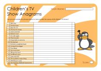 Children`s TV Show Anagrams