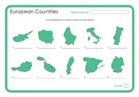 European Country Outlines