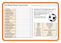 Football Team Sponsors 2009-2010