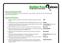 General Subjects 401 General Subjects 401