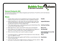 General Subjects 404 General Subjects 404