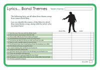 Lyrics - Bond Themes