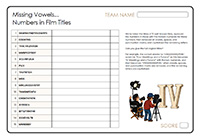 Missing Vowels - Numbers in Film Titles