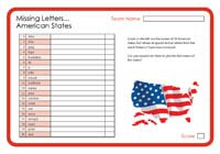 Missing Letters - American States