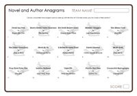 Novel and Author Anagrams 2