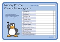 Nursery Rhyme Character Anagrams