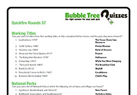 Quickfire Rounds 57 Quickfire Rounds 57