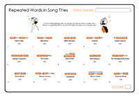 Repeated Words in Song Titles