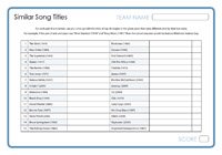 Similar Song Titles