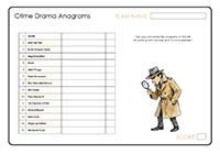 TV Crime Drama Anagrams TV Crime Drama Anagrams