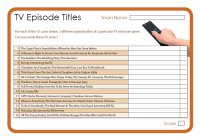 TV Episode Titles