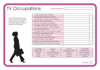 TV Occupations