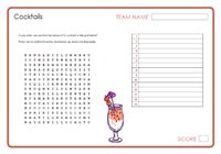 Word Search - Cocktails