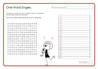 Word Search - One-Word Singers