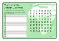 Word Search - African Countries